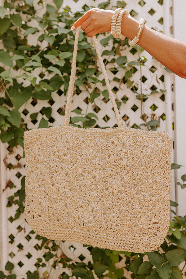 Covered In Sunshine Woven Tote In Natural