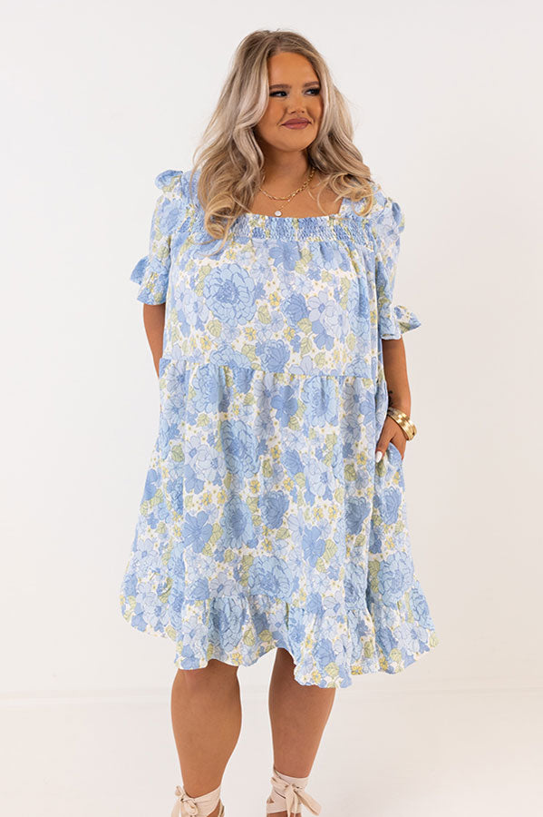 Flip The Page Floral Shift Dress Curves Image - 2