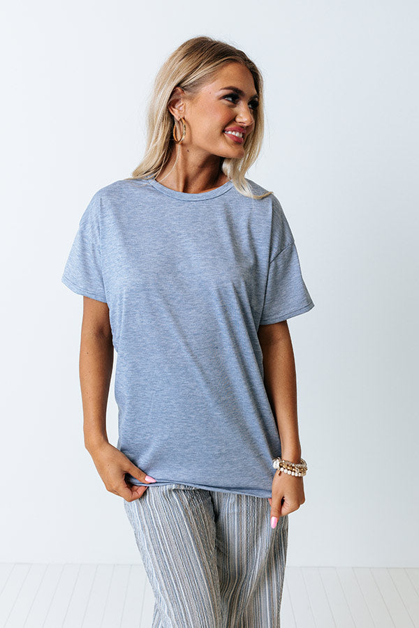 Plain And Simple Shift Tee In Airy Blue Image - 4