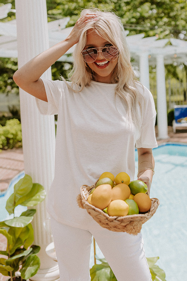 Plain And Simple Shift Tee In White Image - 4