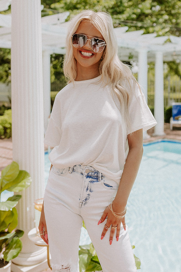 Plain And Simple Shift Tee In White Image - 3
