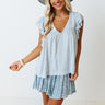 Covered In Sunshine Shift Top In Sky Blue Image - 1