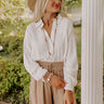 Newport Look Button Up Top in Iced Latte Image - 1