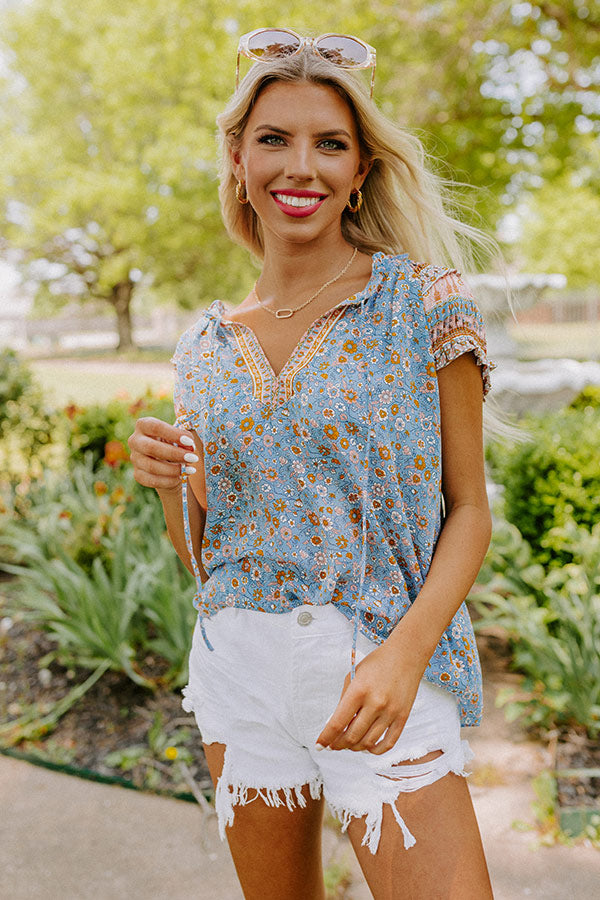 Cute And Coasting Floral Shift Top