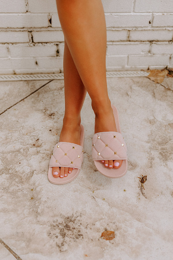 The Stetson Studded Sandal In Light Pink Image - 2