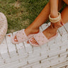 The Stetson Studded Sandal In Light Pink Image - 1