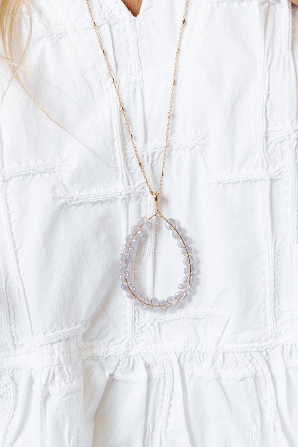 Shimmer In Your Eyes Necklace In Light Lavender Image - 2