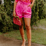Winning Awards High Waist Shorts In Hot Pink Image - 1
