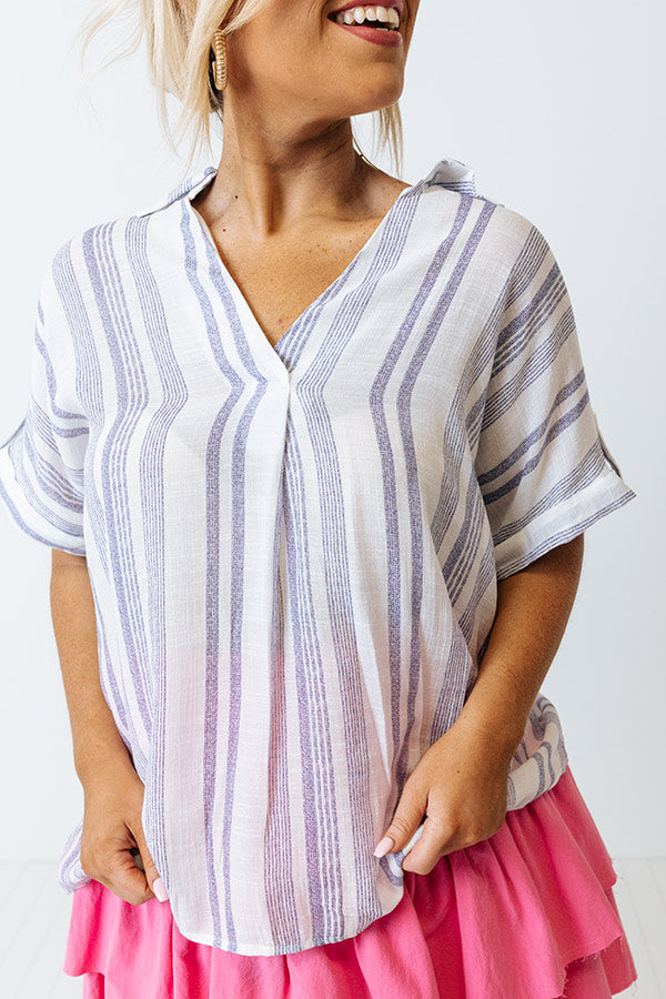 Lake Como Shift Top In Blue Curves Image - 5