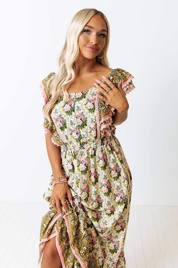 Toasting In Tuscany Floral Maxi Image - 2