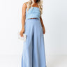 Witty Remark High Waist Flare In Sky Blue Image - 1