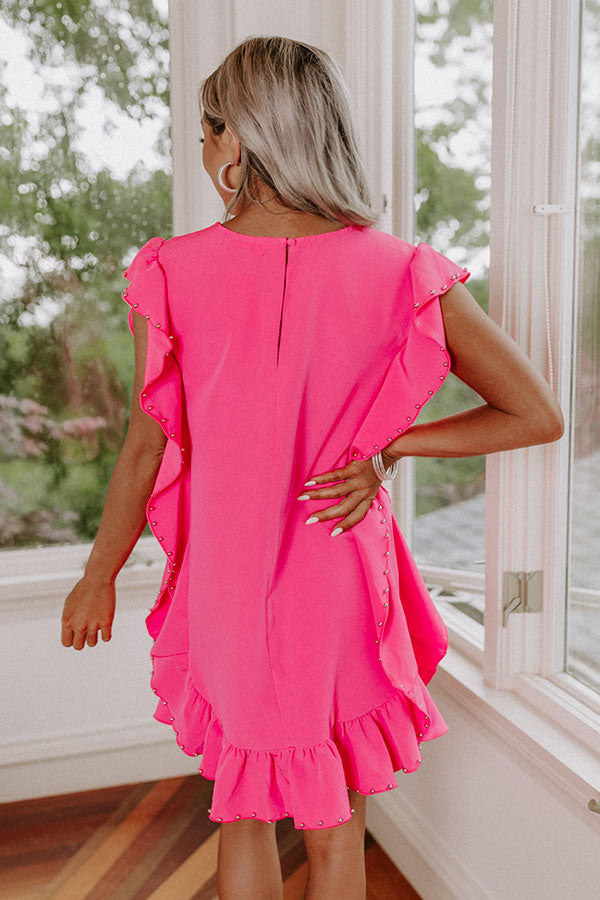 Chatting Over Cocktails Shift Dress In Hot Pink Image - 5