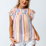Book The Trip Stripe Shift Top In Pink Image - 1