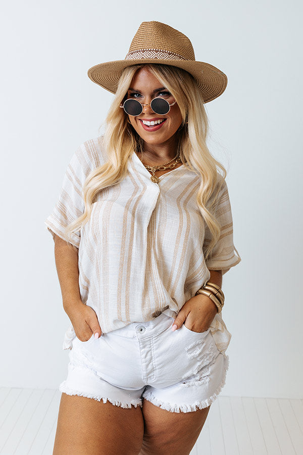 Lake Como Shift Top In Beige Curves Image - 2