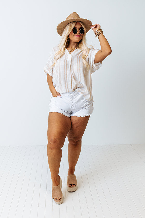 Lake Como Shift Top In Beige Curves Image - 3