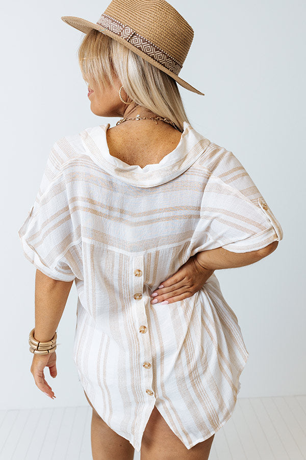 Lake Como Shift Top In Beige Curves Image - 5