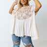 Getting Sun Crochet Shift Top In Cream Image - 1