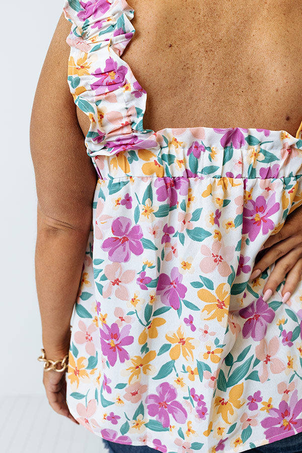 Lucky Day Floral Shift Top In Orchid Curves Image - 4