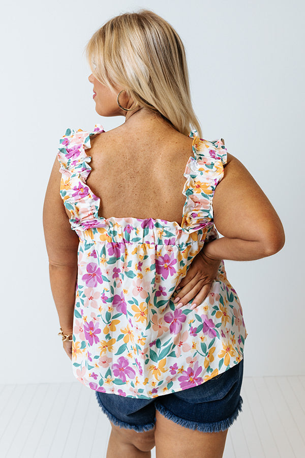 Lucky Day Floral Shift Top In Orchid Curves Image - 5