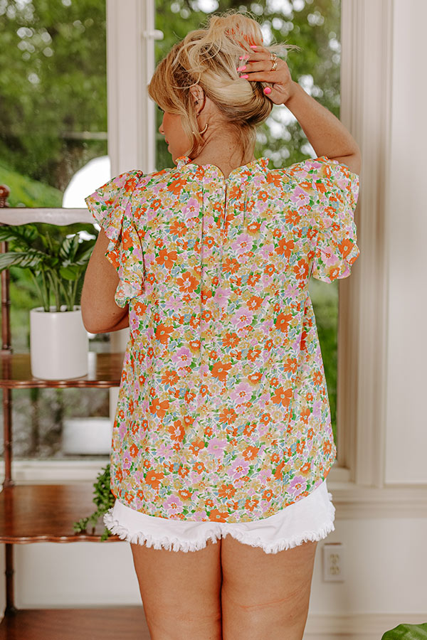 Stay Steady Floral Shift Top In Ivory Curves Image - 4