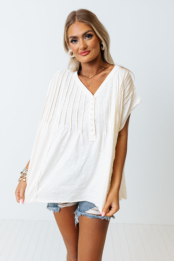 Getting Comfortable Shift Top In Cream Image - 3