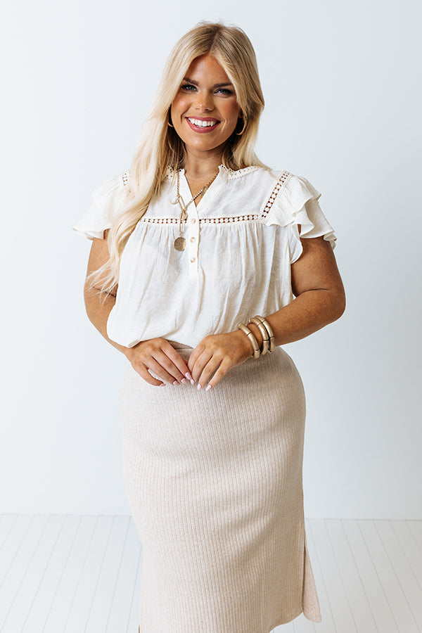 Better Times To Come Shift Top In Cream Curves Image - 3