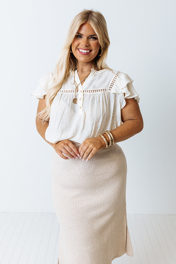 Better Times To Come Shift Top In Cream Curves Image - 2