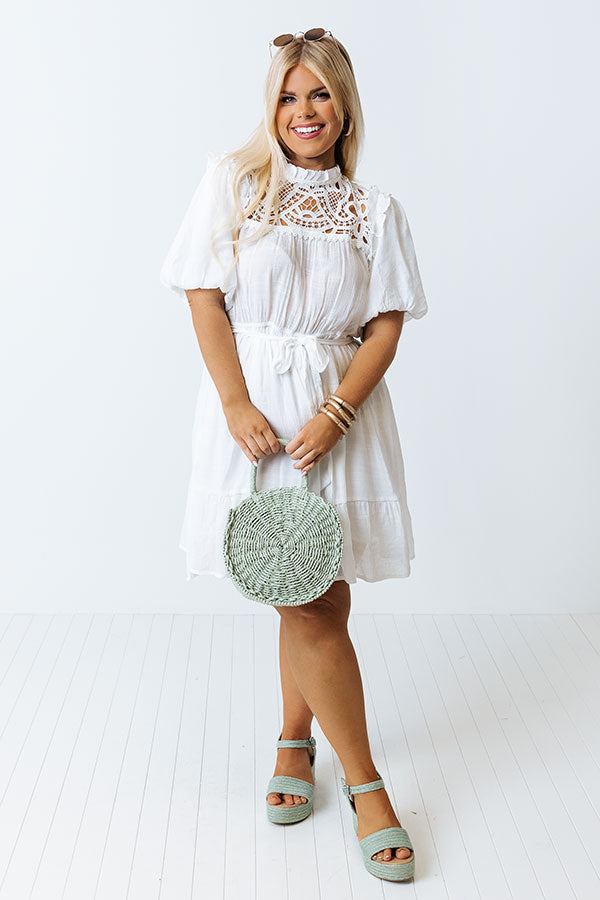 Cute And Coasting Dress In White Curves Image - 1