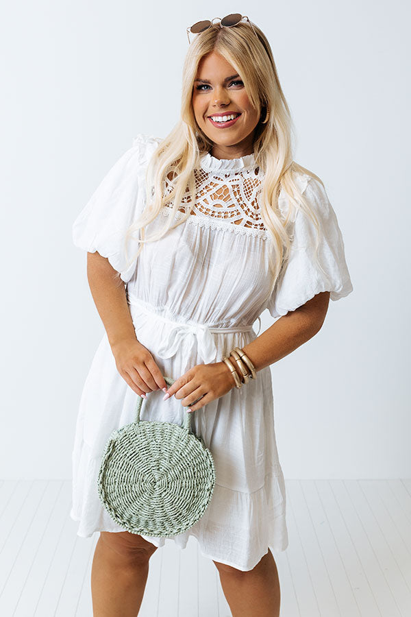 Cute And Coasting Dress In White Curves Image - 2