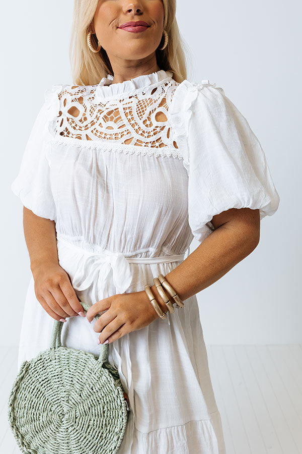 Cute And Coasting Dress In White Curves Image - 3