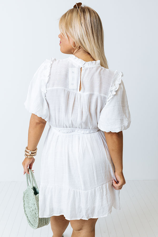 Cute And Coasting Dress In White Curves Image - 5