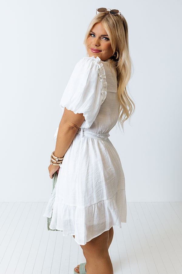 Cute And Coasting Dress In White Curves Image - 4