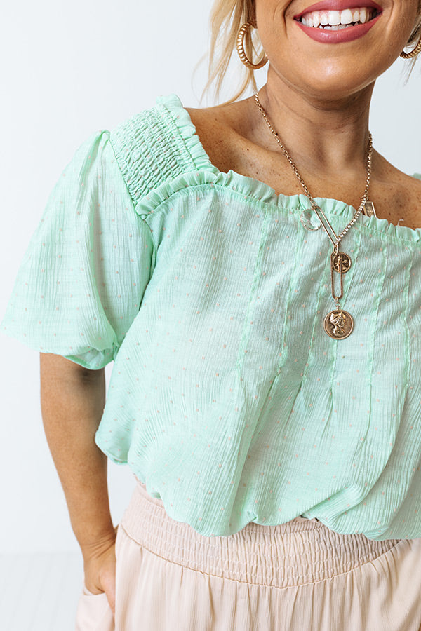 Close Memories Shift Top In Mint Curves Image - 4