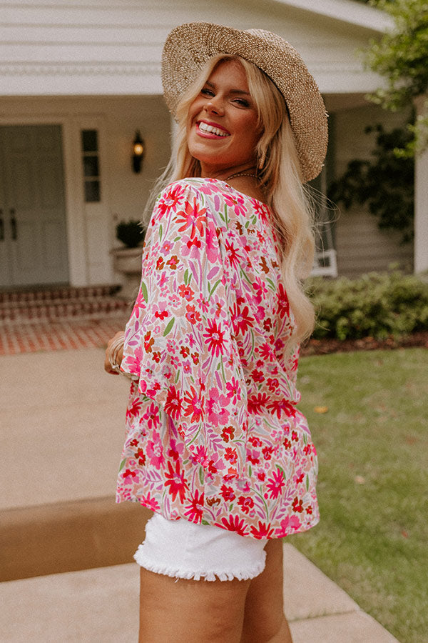 Save Me A Seat Floral Shift Top Curves Image - 3