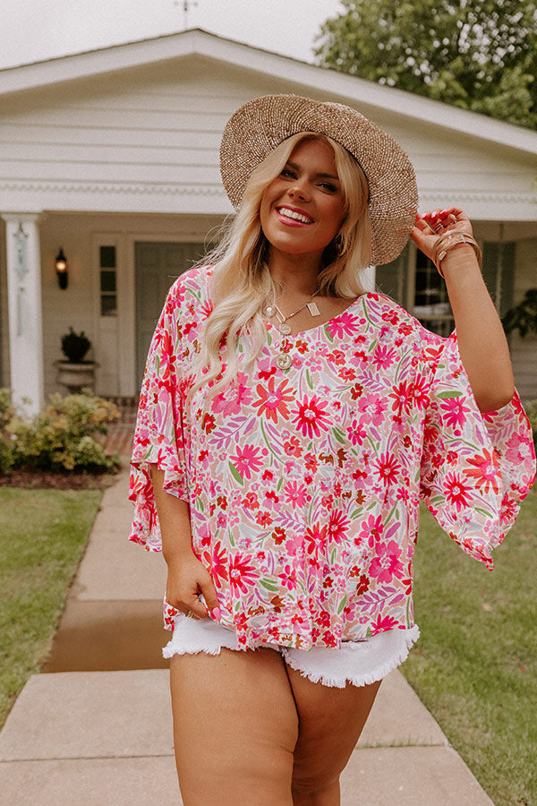 Save Me A Seat Floral Shift Top Curves Image - 2