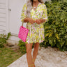 Lemonade Sipping Cut Out Dress Image - 1