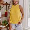 Face The Tide Knit Tank In Yellow Image - 1