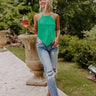 Setting Off Sparks Halter Top In Green Image - 1