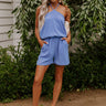 Fun And Done Romper In Airy Blue Image - 1