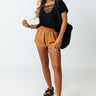 Hold The Position Athletic Shorts In Camel Image - 1