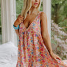 Dancing In The Rain Floral Babydoll Dress In Natural Image - 1