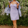 Lush Garden Floral Dress In Lavender Curves Image - 1