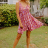 Dancing In The Rain Floral Babydoll Dress In Rose Image - 1
