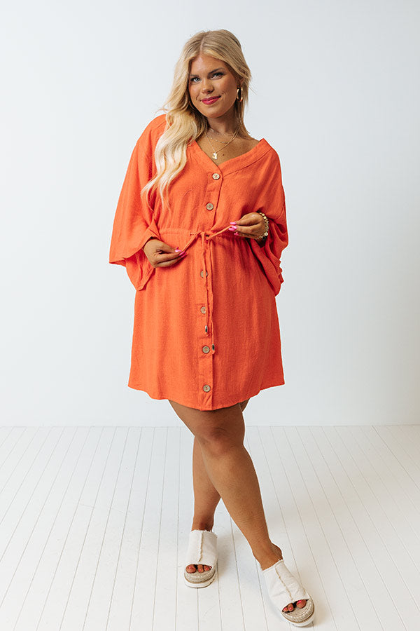 Call To You Dress In Coral Curves Image - 3