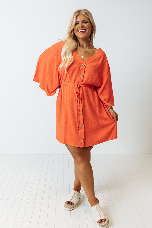 Call To You Dress In Coral Curves Image - 1