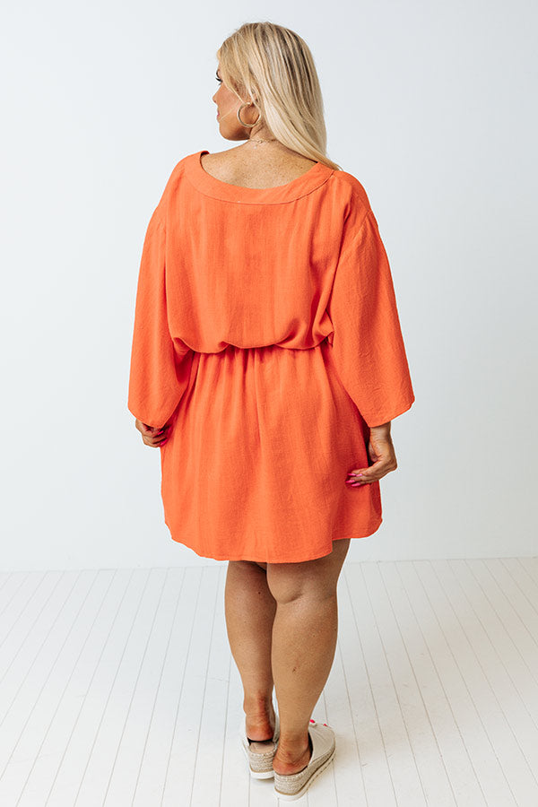 Call To You Dress In Coral Curves Image - 4