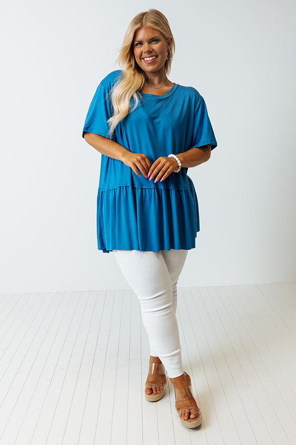 World Wide Adventure Tunic In Ocean Blue Curves Image - 1