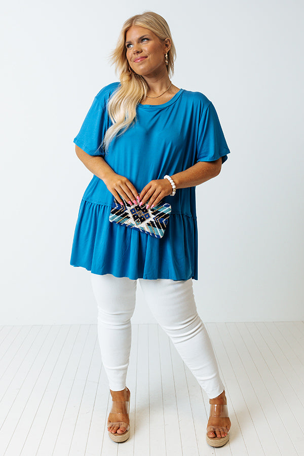 World Wide Adventure Tunic In Ocean Blue Curves Image - 4