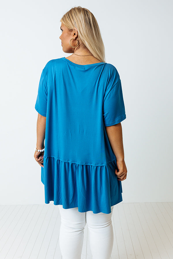 World Wide Adventure Tunic In Ocean Blue Curves Image - 5