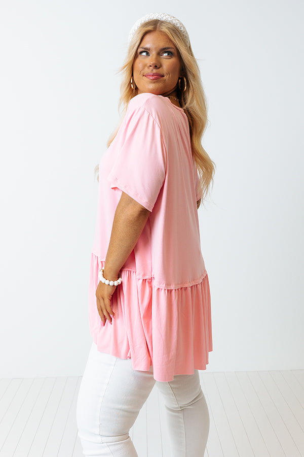 World Wide Adventure Tunic In Pink Curves Image - 3